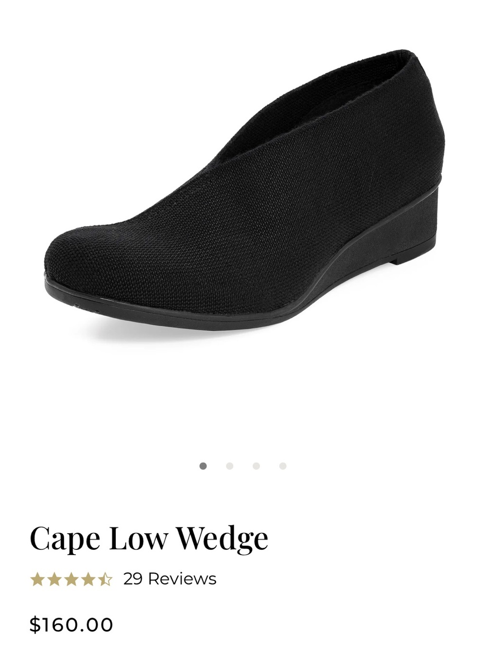 Charleston Black Cape Low Wedge Closed Toe Shoe Machine Washable 8.5 - See Note - Picture 8 of 8